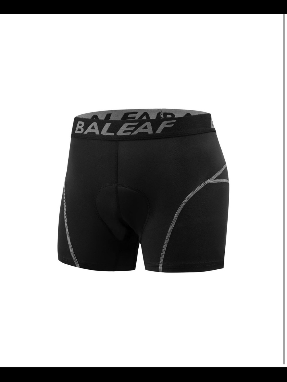 Baleaf Black Boxer Briefs with Gray Accents
